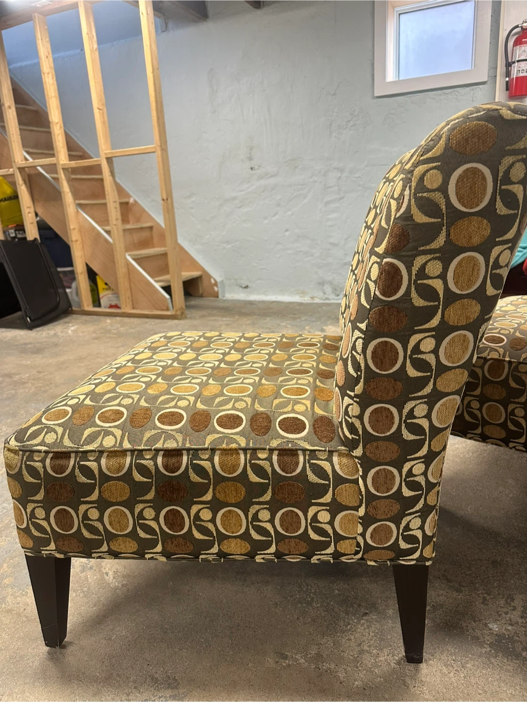 Pair of Armless Accent  Chairs