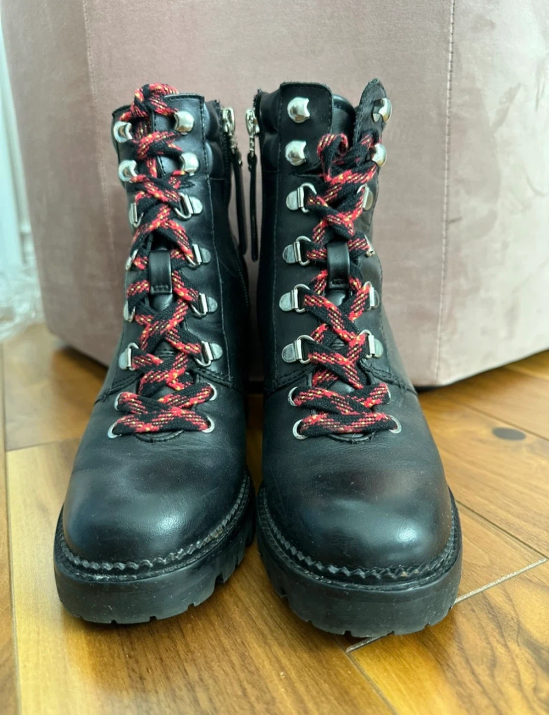 Sam Edelman Black Leather Heeled Boots Size 6 - photo 4