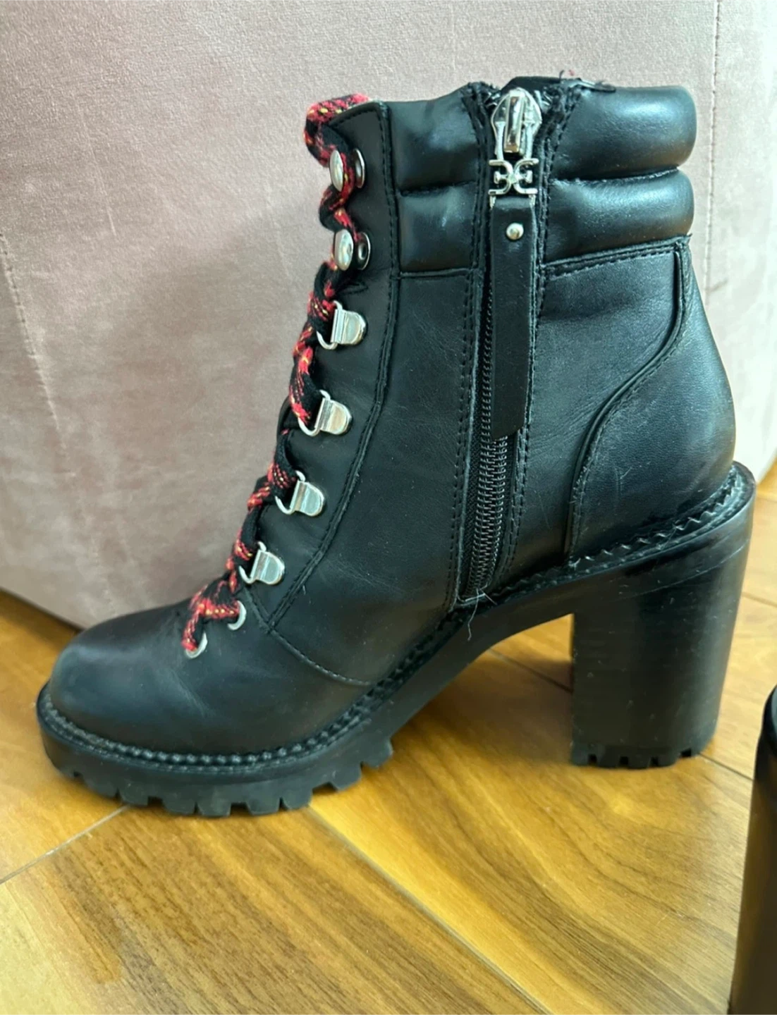 Sam Edelman Black Leather Heeled Boots Size 6 - photo 3