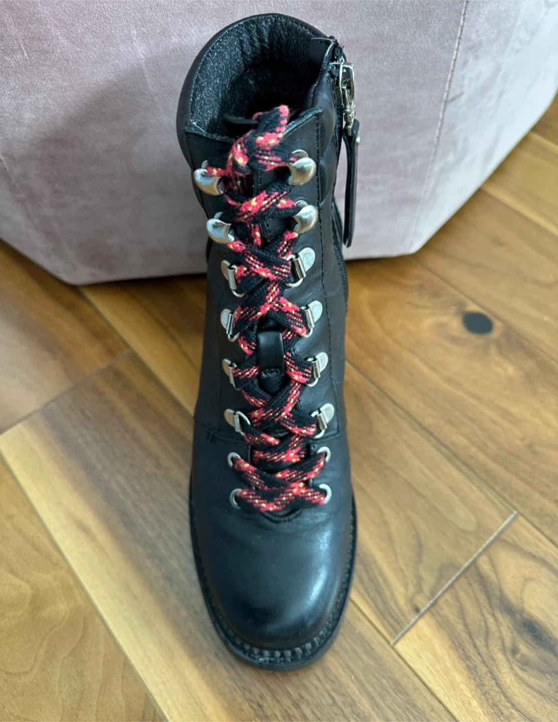 Sam Edelman Black Leather Heeled Boots Size 6 - photo 2