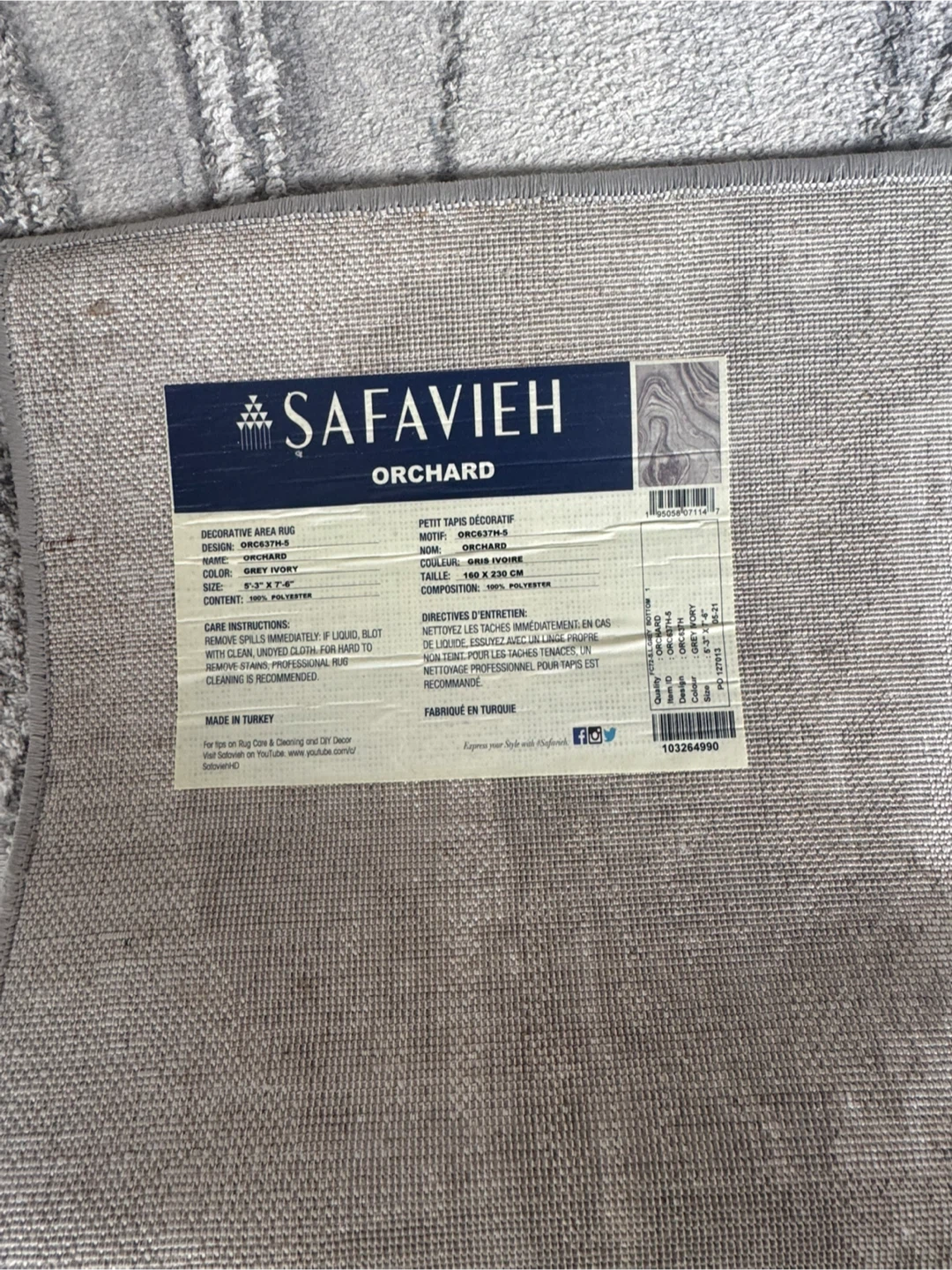 Area Rug - Grey Ivory 160cm/230cm - photo 2