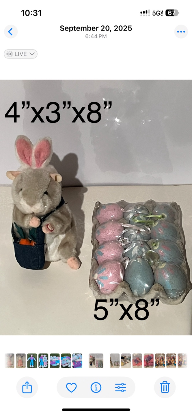 Easter Bunny Hamster Plush Toy & Decorative Eggs