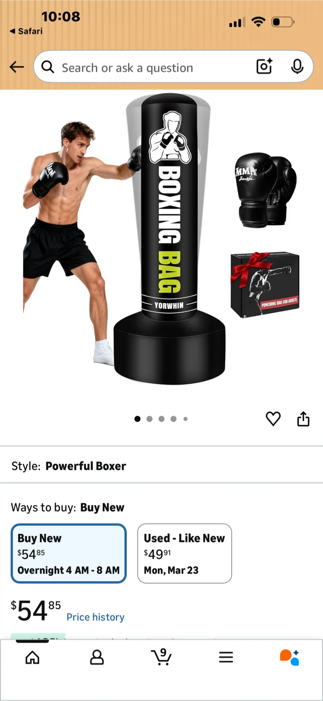 YORWHIN Free Standing Punching Bag with Gloves - photo 4
