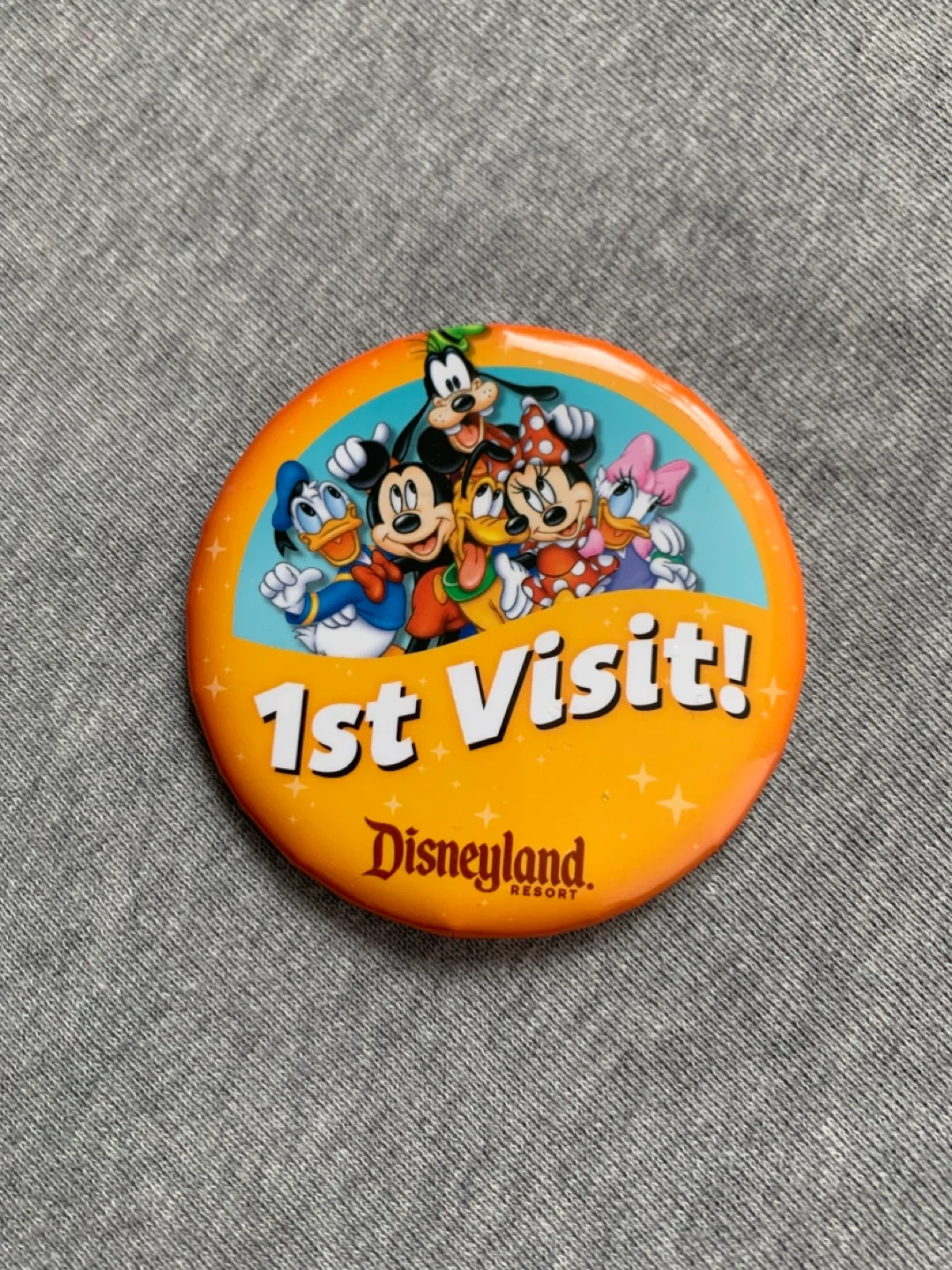 Disneyland 1st Visit 3” Button Pin