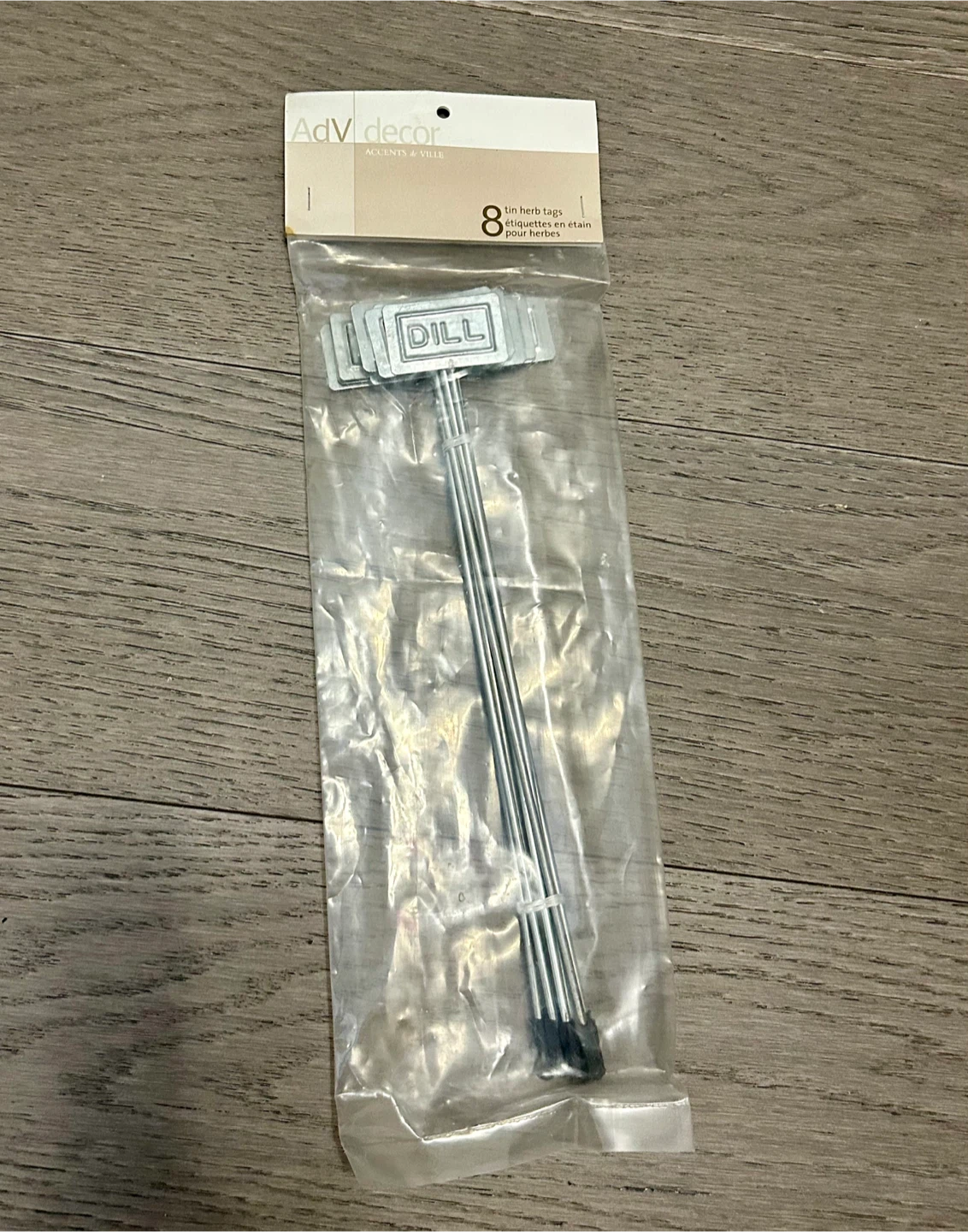Tin Herb Garden Tags - 8 Pack, new