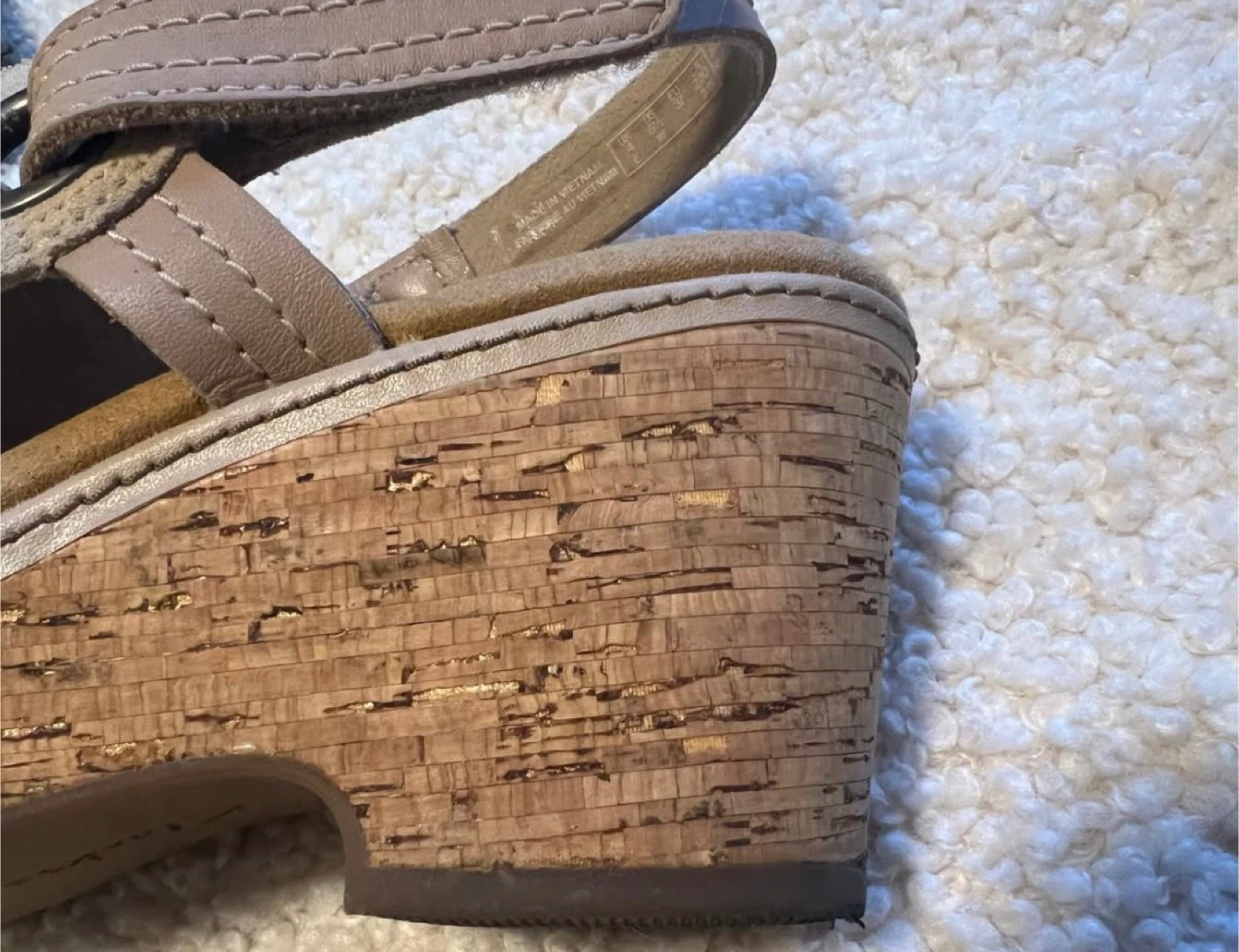 Clarks Giselle Sea Wedge Sandals - Tan Suede - photo 4
