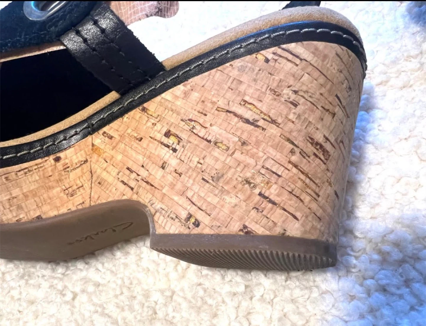 Clarks Giselle Sea Wedge Sandals - Tan Suede - photo 3