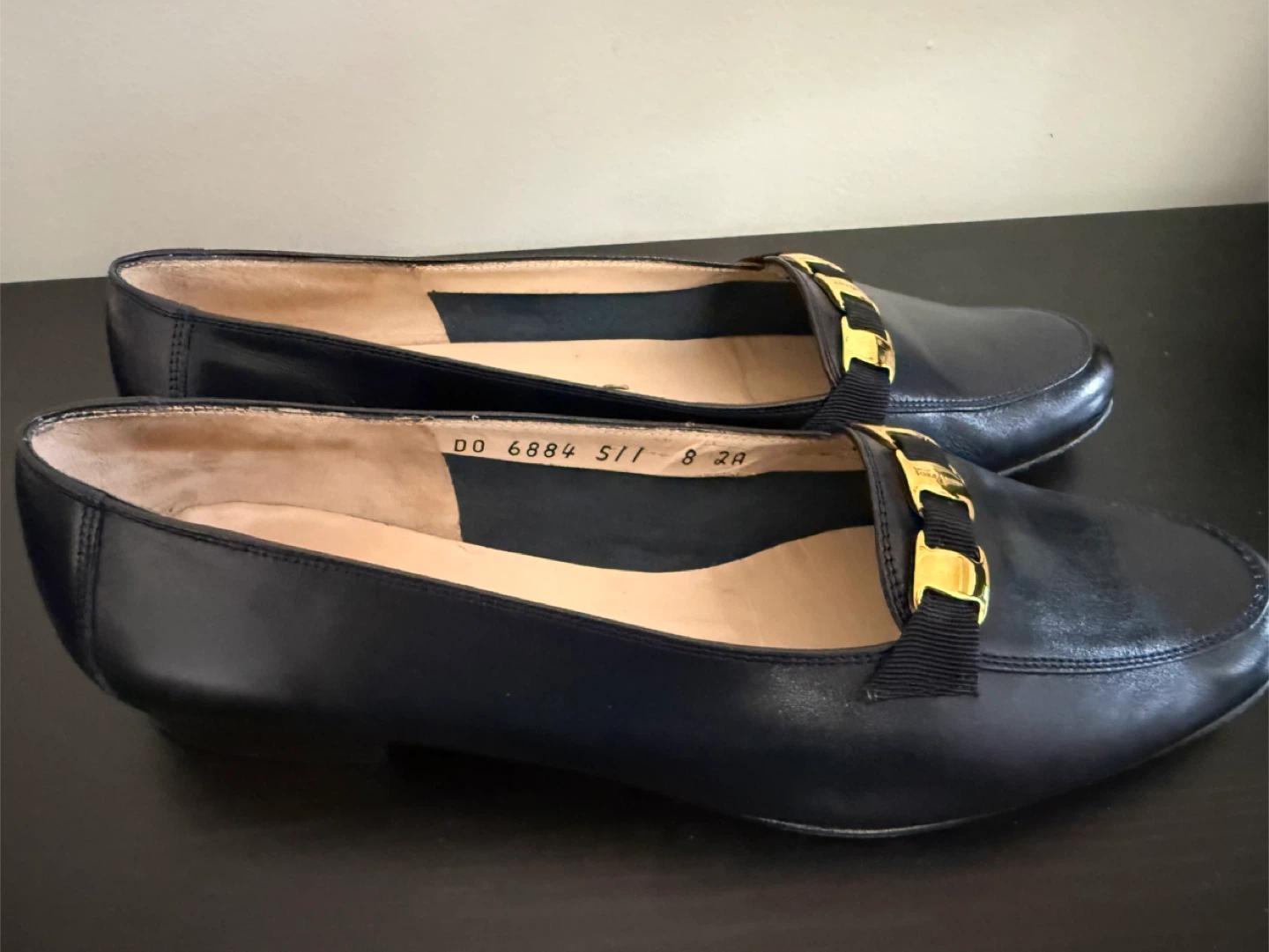 Salvatore Ferragamo "Ponza" Flat Navy 8AA - photo 3