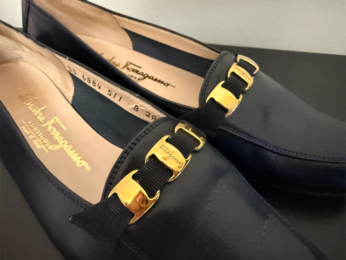 Salvatore Ferragamo "Ponza" Flat Navy 8AA - photo 4