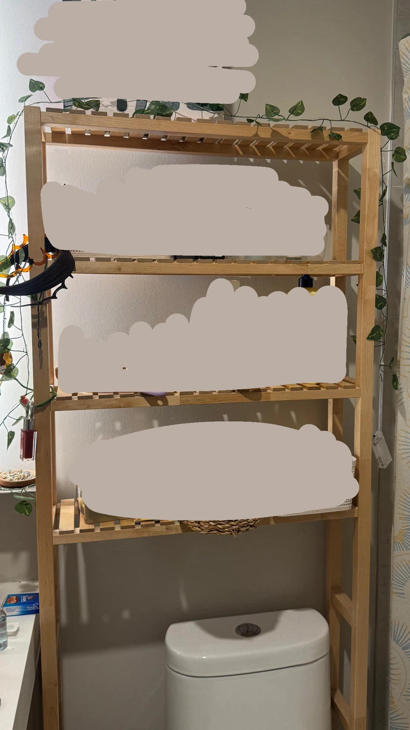Wooden 3-Tier Over-the-Toilet Shelf
