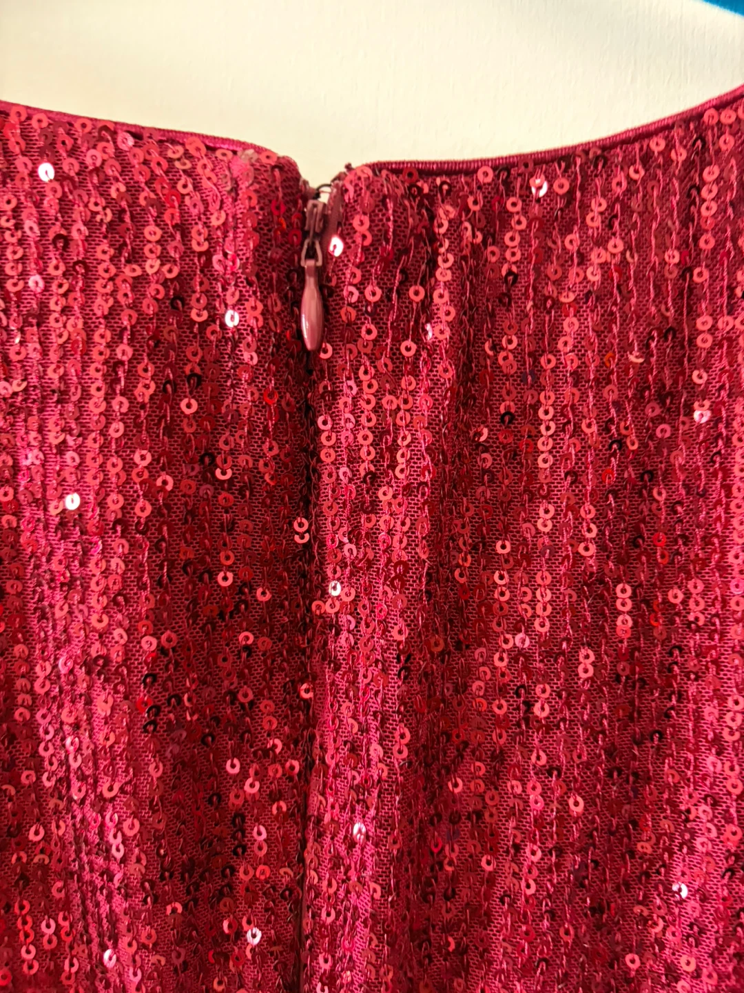 Lulus Red Sequin Long Sleeve Puff Sleeve Top - photo 5