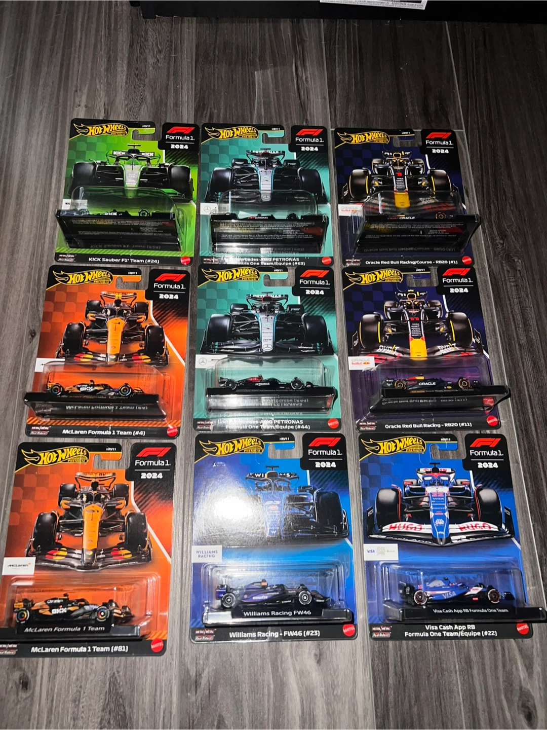 Hot Wheels Formula 1 Premium Die-Cast Cars (2024)