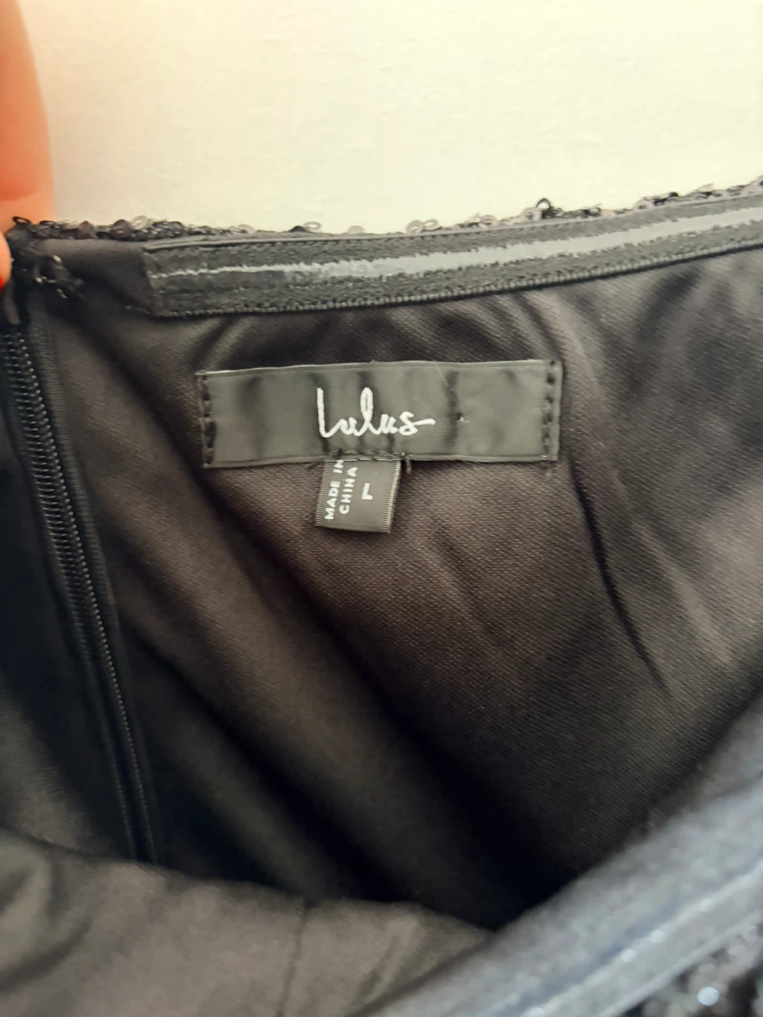 Lulus Black Sequin Strapless Scort Size L - photo 2