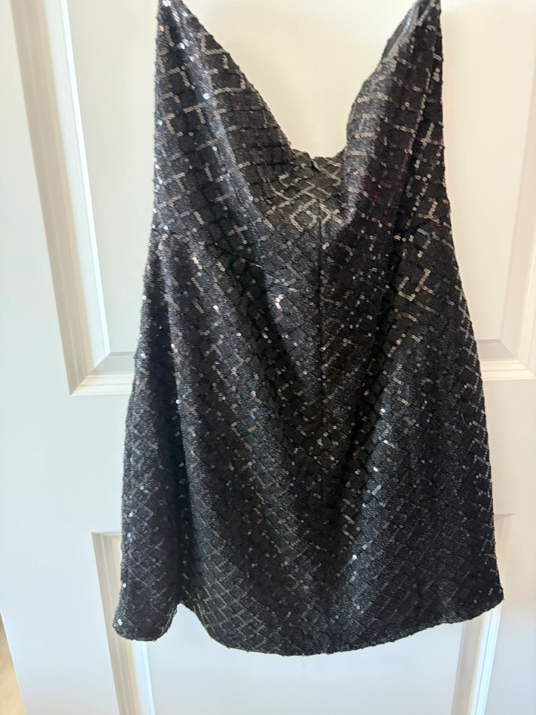 Lulus Black Sequin Strapless Scort Size L - photo 4