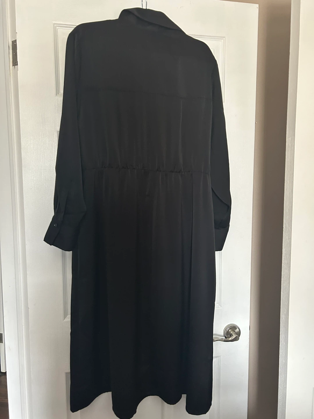 Banana Republic Black Tie-Front Shirt Dress - Size XS