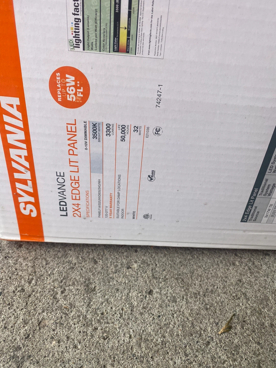 Sylvania LEDVANCE 2x4 Edge Lit Panel Light - photo 5