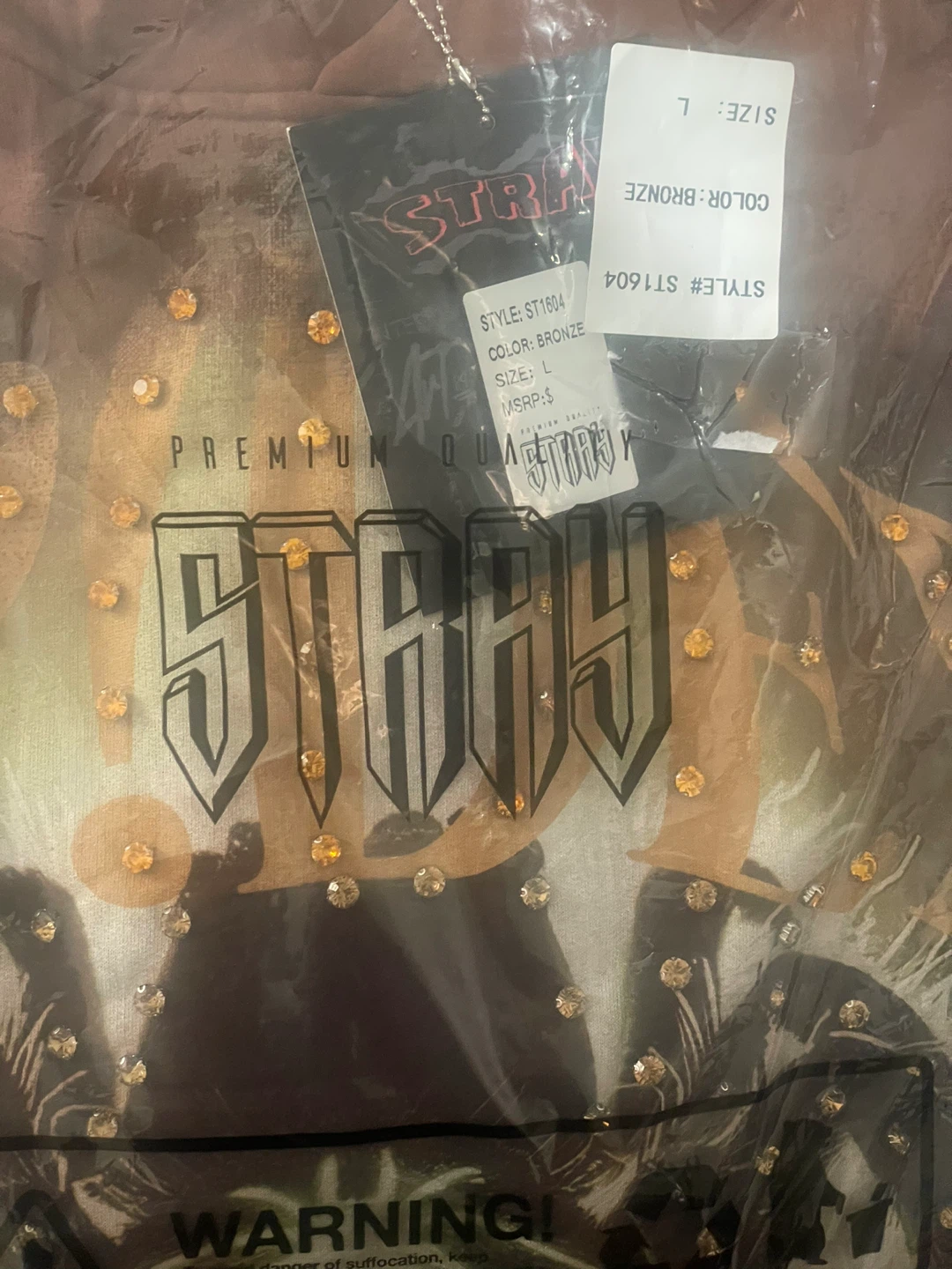 Stray Brand Bronze hoodie Size L