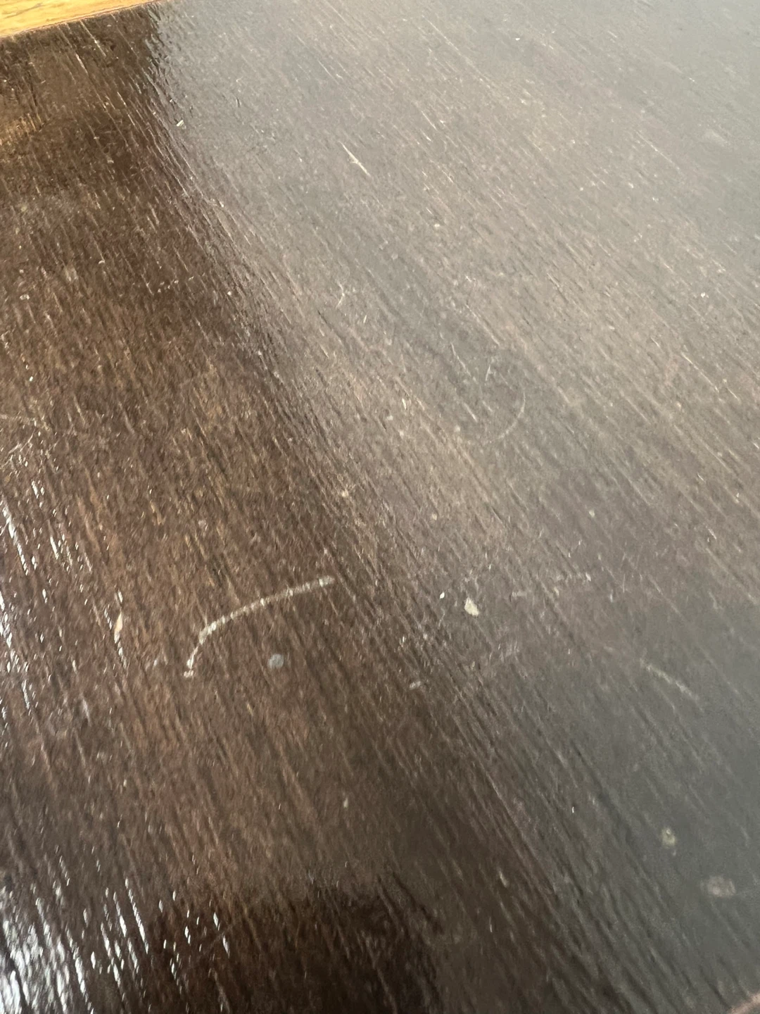 Dark Wood Dining Table with Natural Wood Inlay - photo 3