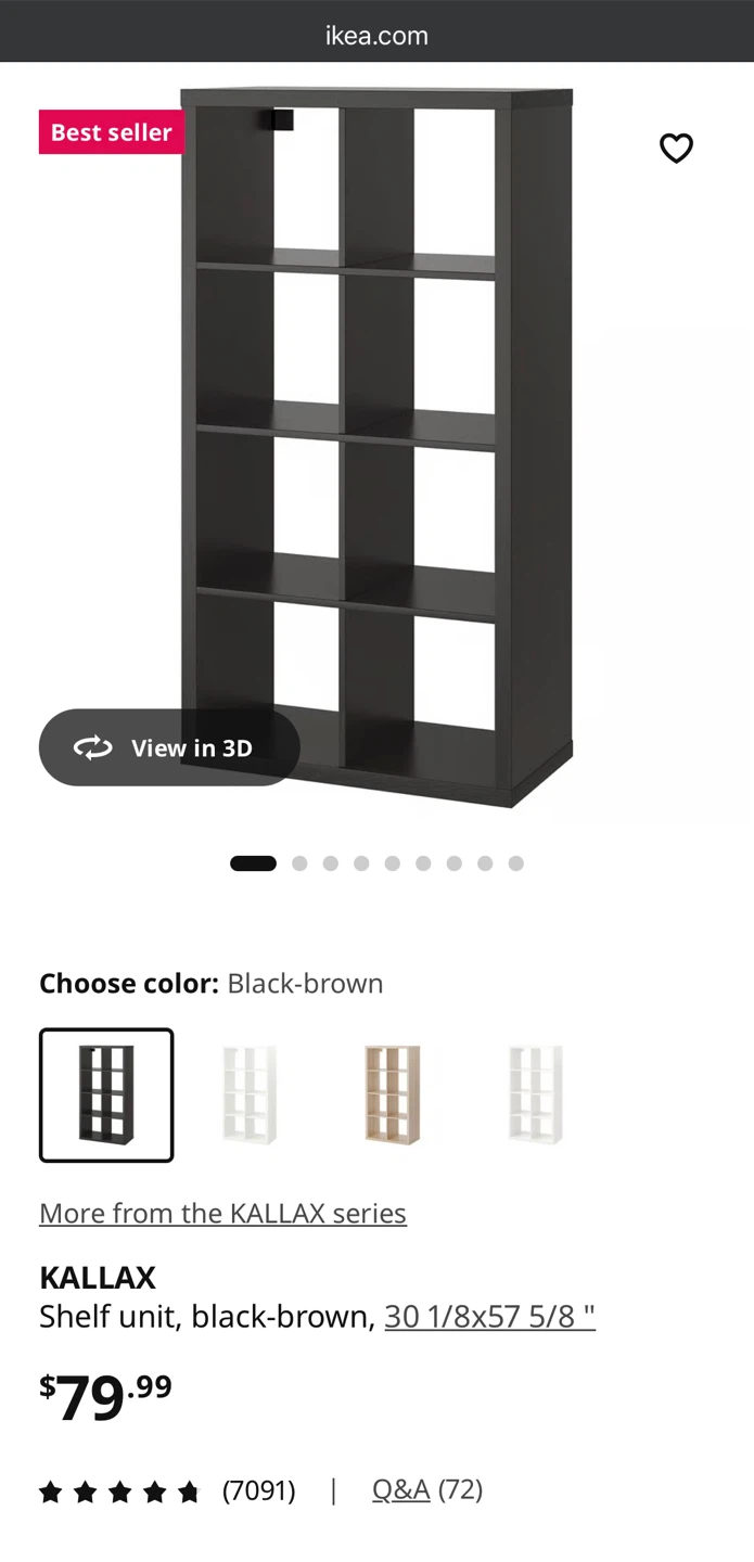 IKEA KALLAX 8-CUBE WITH METAL LEGS - photo 5