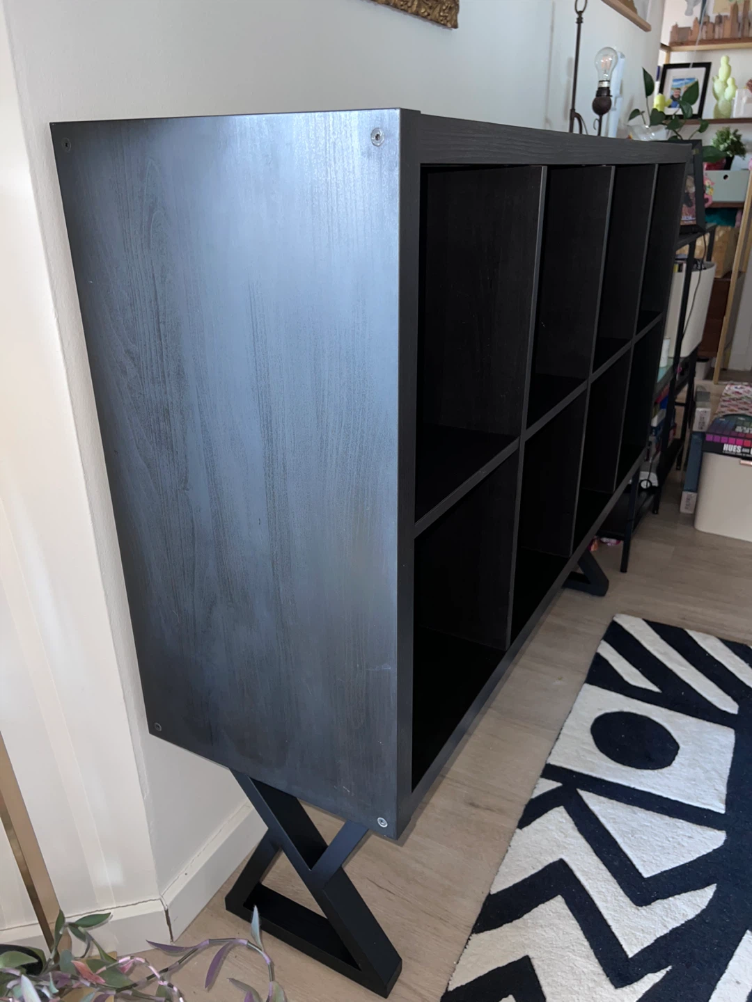 IKEA KALLAX 8-CUBE WITH METAL LEGS - photo 3