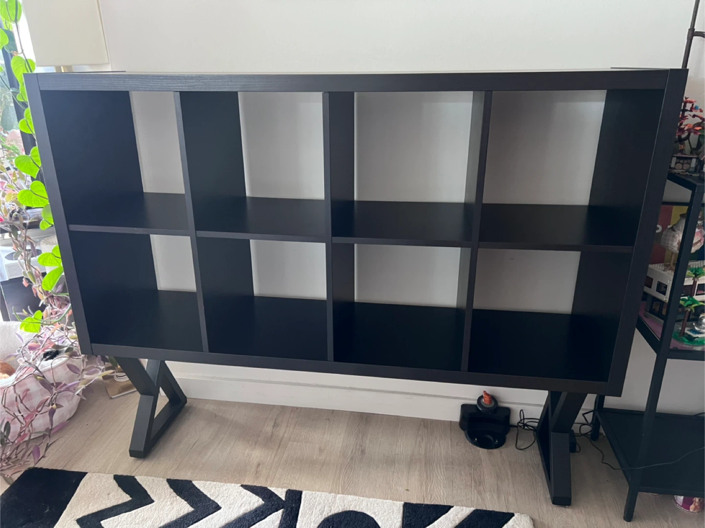 IKEA KALLAX 8-CUBE WITH METAL LEGS