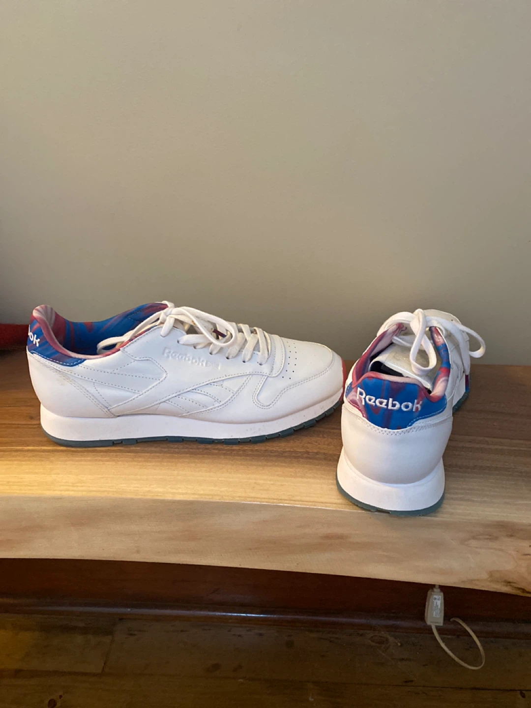 Reebok Classic Leather Sneakers White Blue
