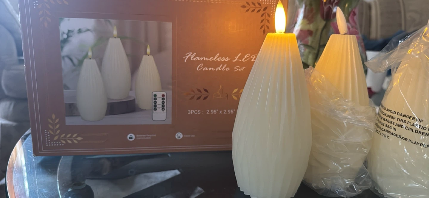 Flameless LED Candle Set with Remote - photo 4