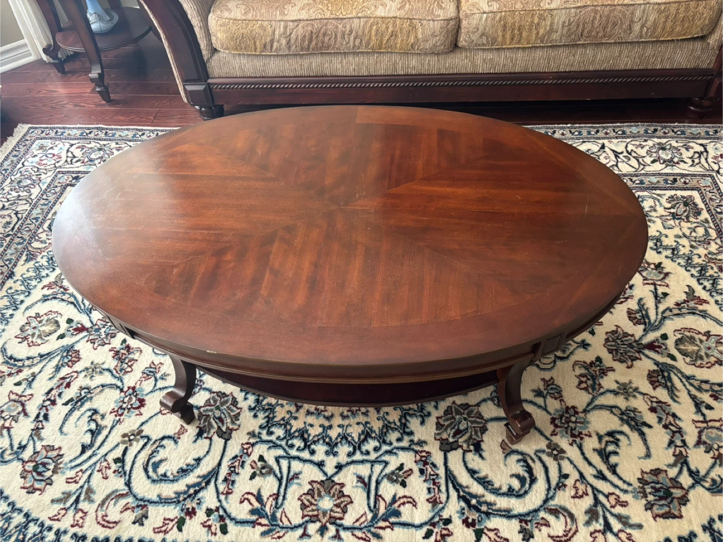Oval Wood Coffee Table