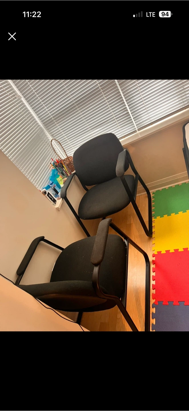 Black Office Chairs (Set of 2)