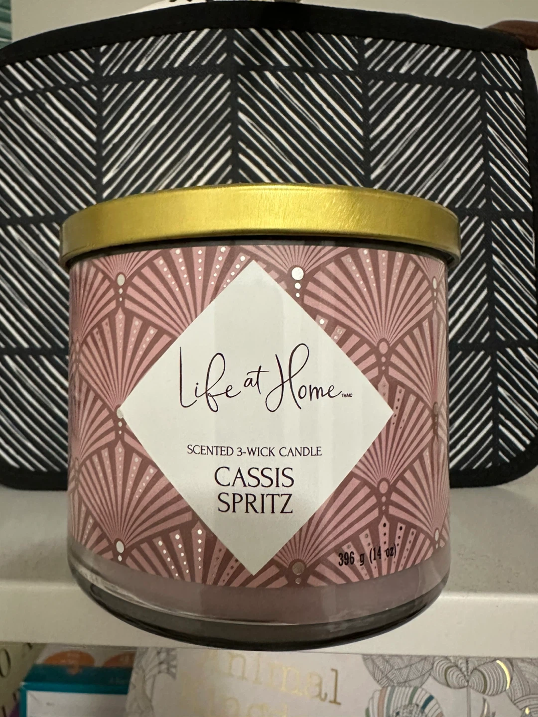 3-Wick Candle (Blackcurrant Scent)