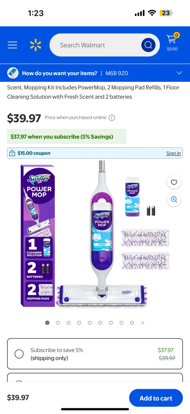 Swiffer PowerMop Super Vadrouille Cleaning Kit - photo 2