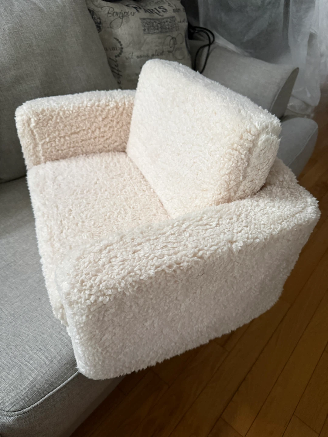 Fluffy Kids Flip Out Sofa Chair Bed - photo 2
