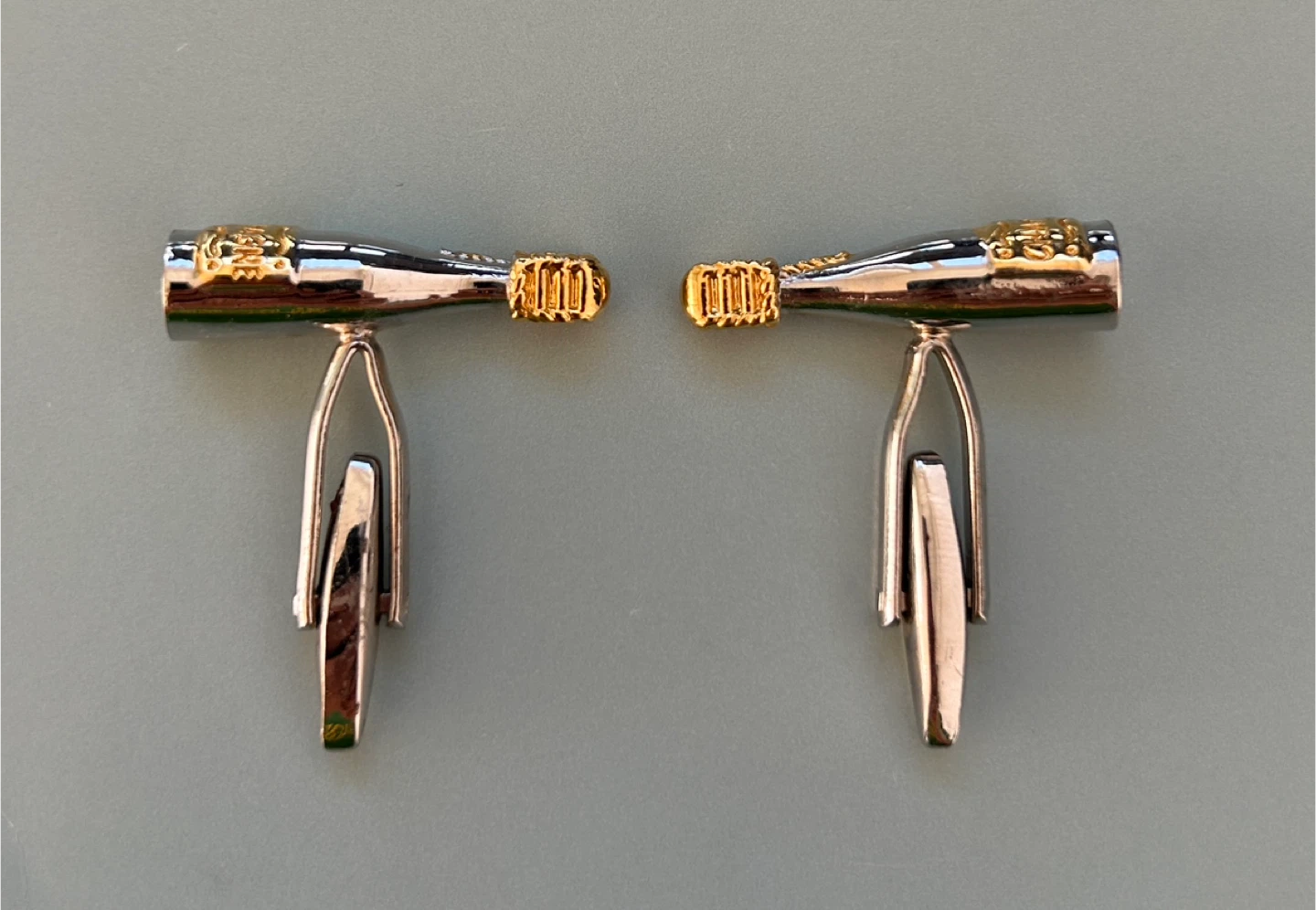 Champagne Bottle Cufflinks