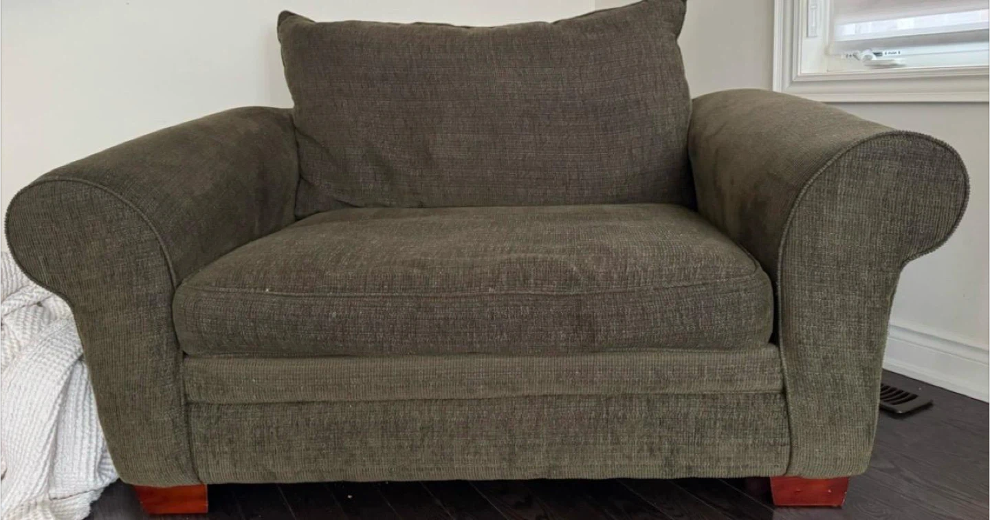 Dark Green Fabric Sofa