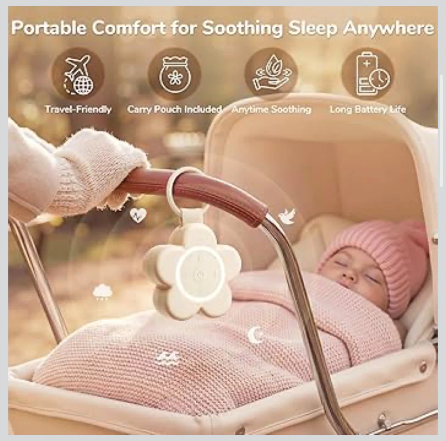 Mewaii Portable Sound Machine & Night Light for Baby - photo 3