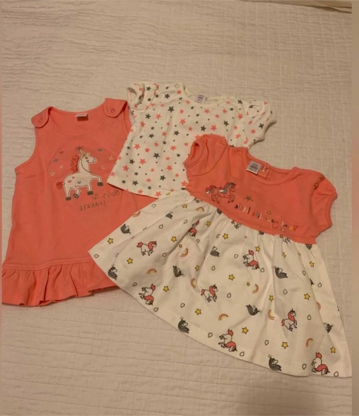 NWOT Candy House Baby Girls Unicorn Dress Set (6-9M)