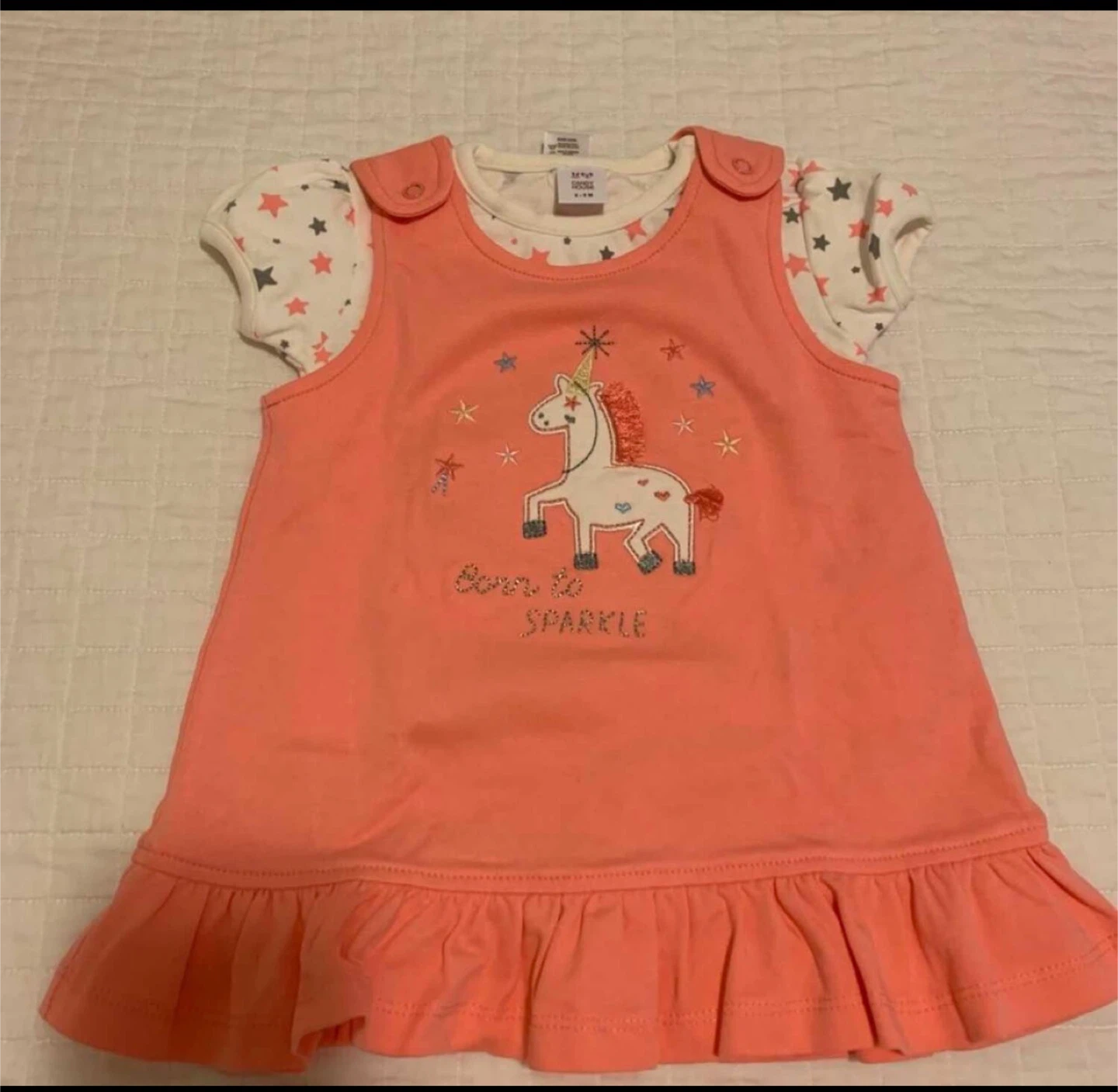 NWOT Candy House Baby Girls Unicorn Dress Set (6-9M) - photo 2