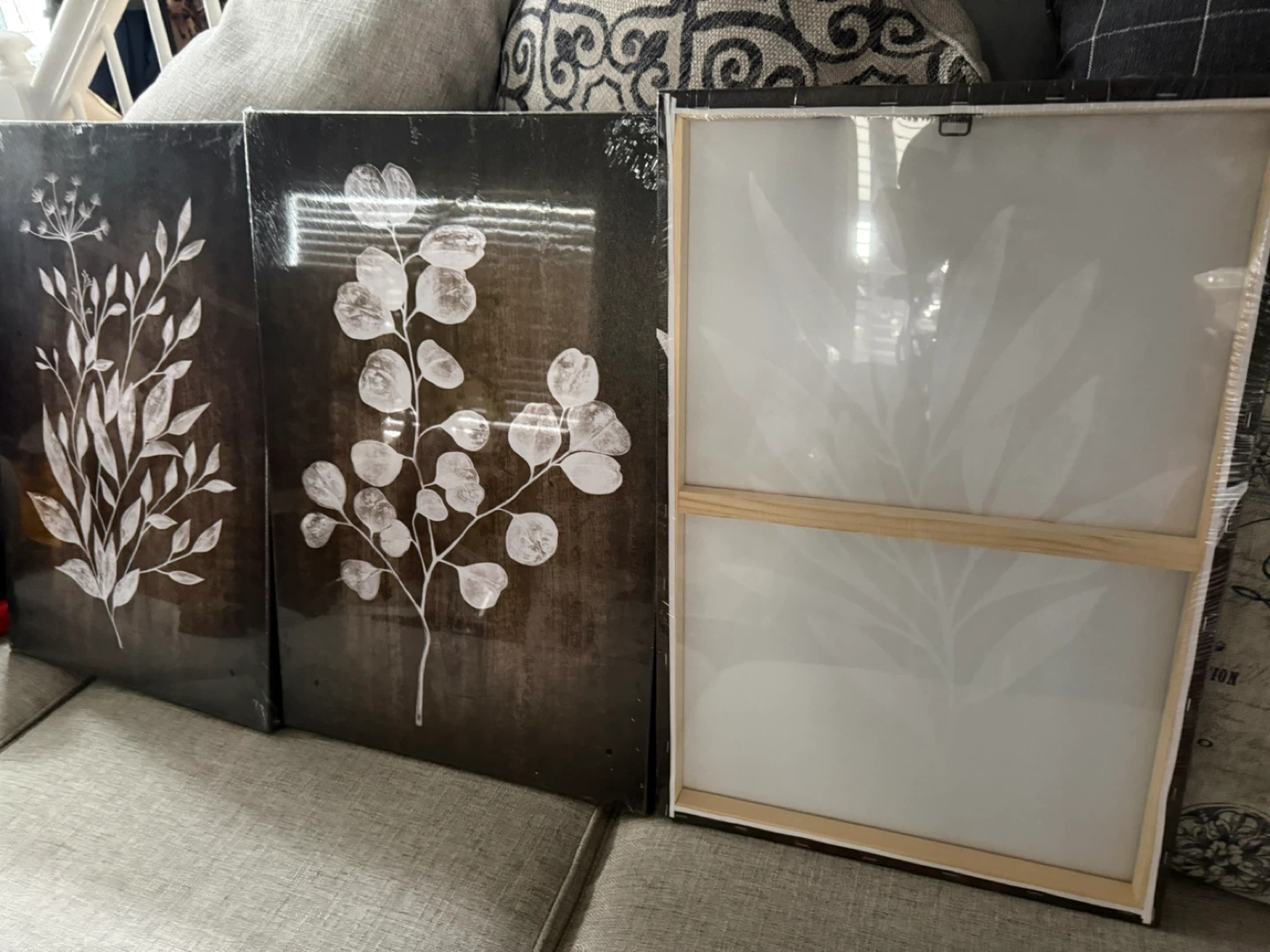 Rustic Botanical Wall Art Canvas- Set of 3 - photo 2