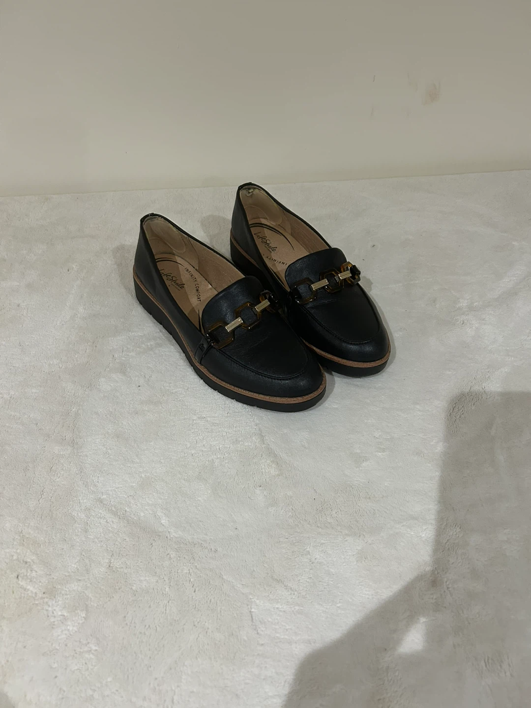 LifeStride Black Loafers with Tortoiseshell Detail - photo 3