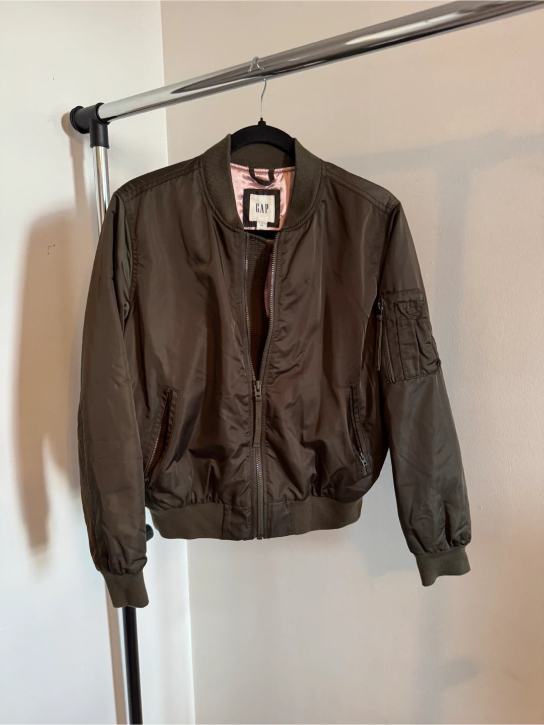 GAP Bomber Jacket - Olive Green - Size S