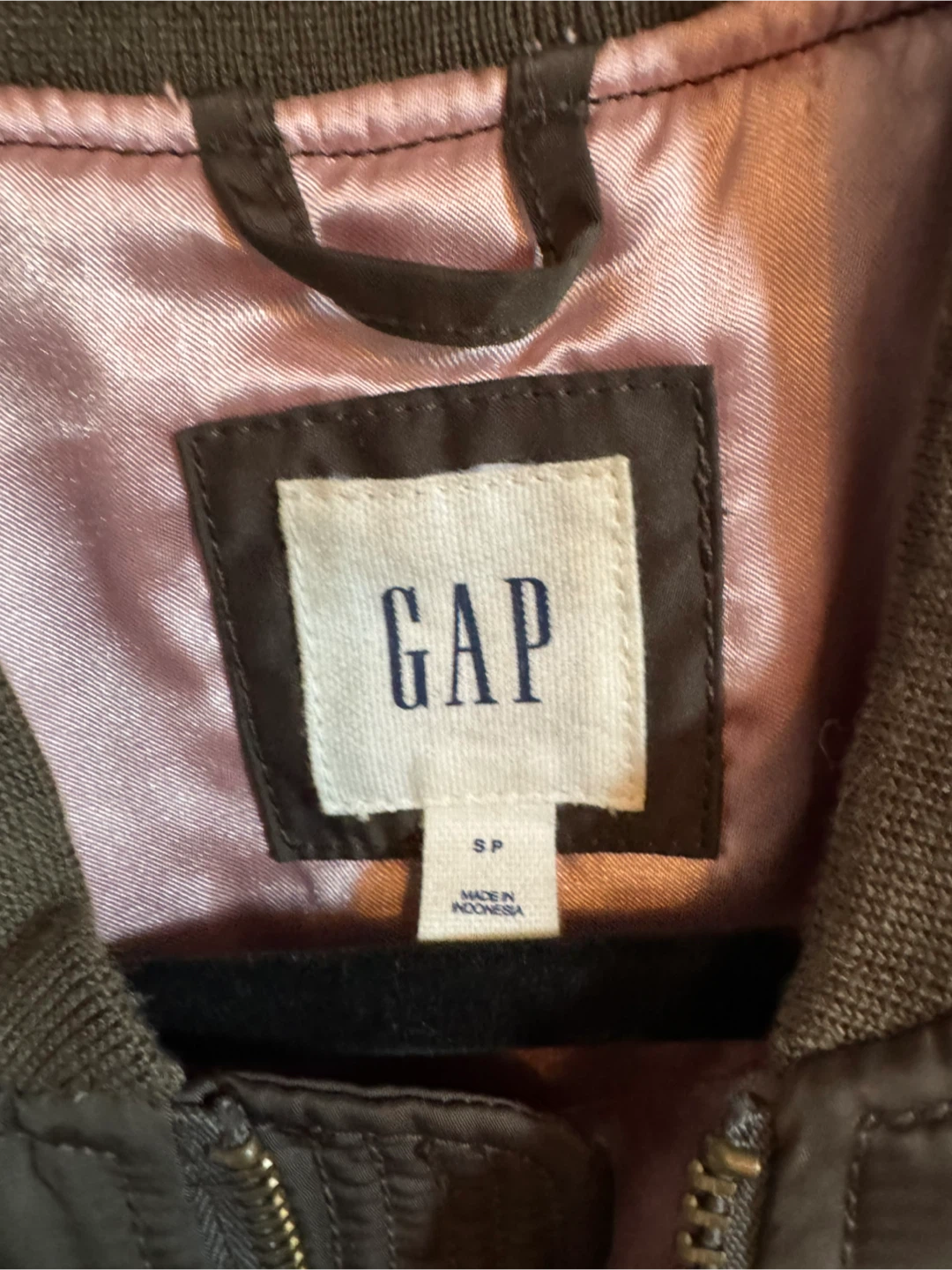 GAP Bomber Jacket - Olive Green - Size S - photo 2