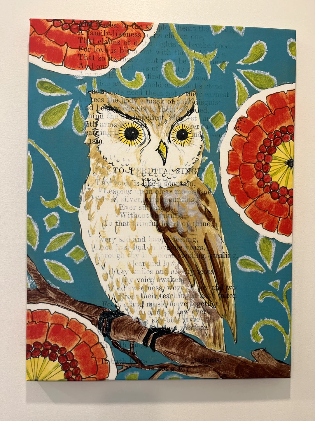 Pier 1 Imports Wisehoot Art Owl Canvas Print - photo 2