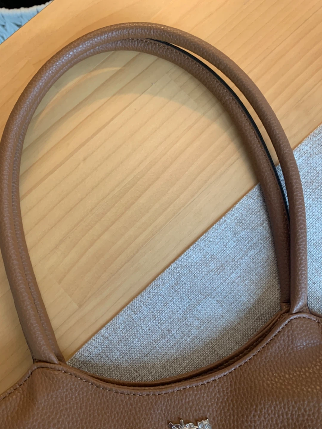 Brown Faux Leather Shoulder Bag - photo 5