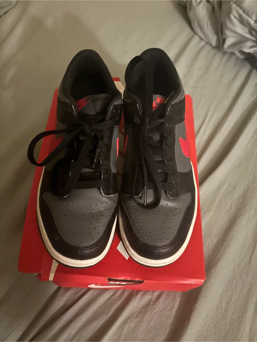 Nike Dunk Low Shoes - Black/Grey/Red