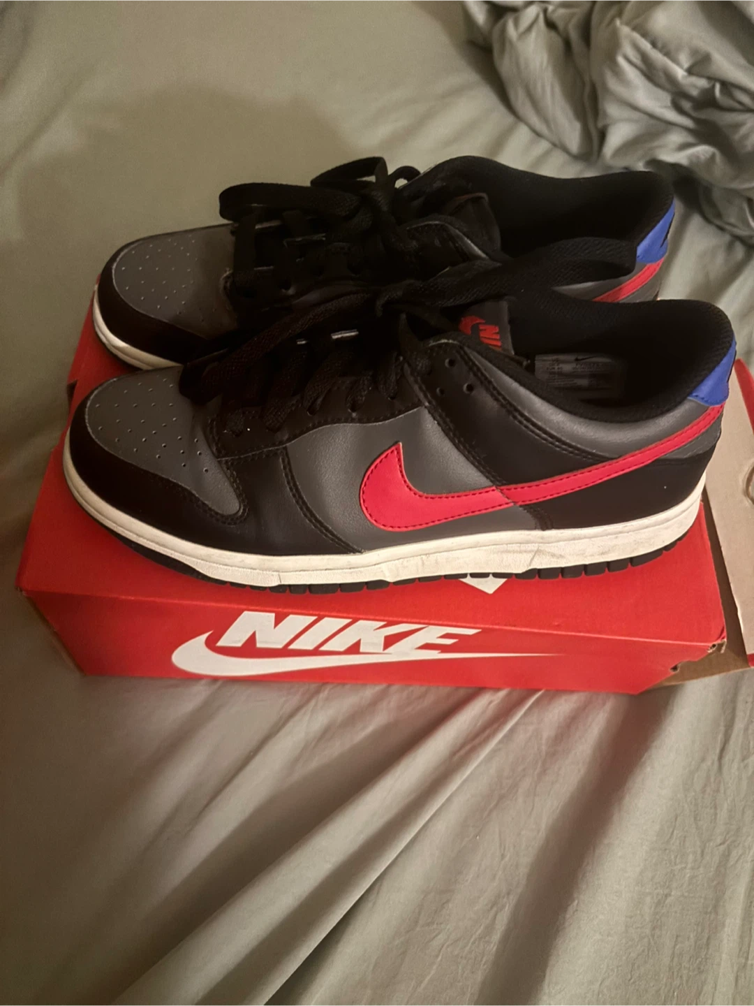 Nike Dunk Low Shoes - Black/Grey/Red - photo 2
