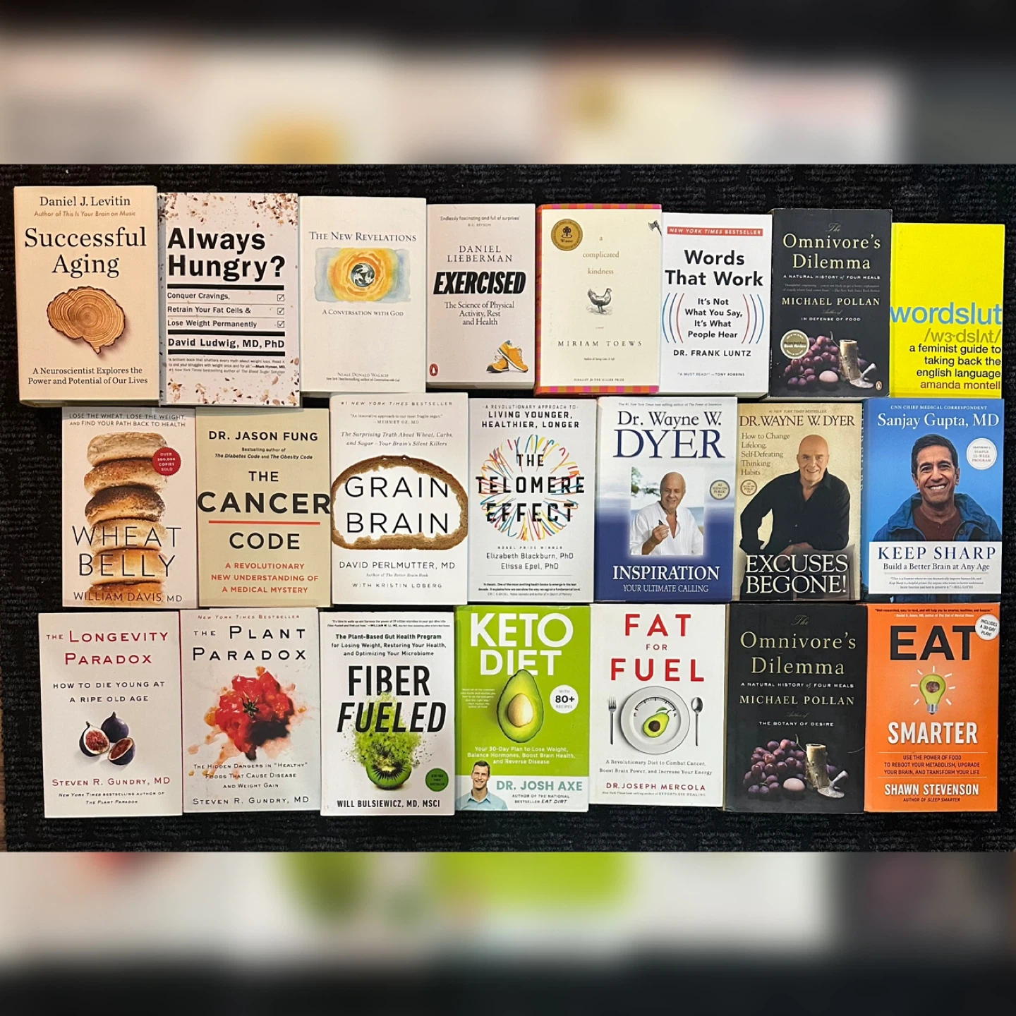 Successful aging, The cancer code, Keep sharp, Keto diet,..