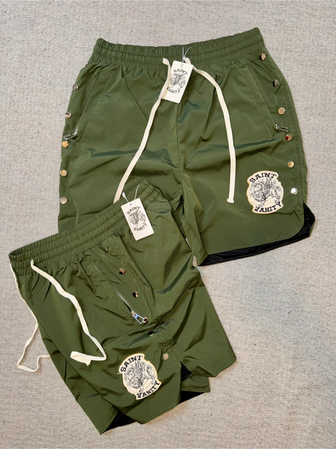Saint Vanity Snap Button Shorts - photo 2