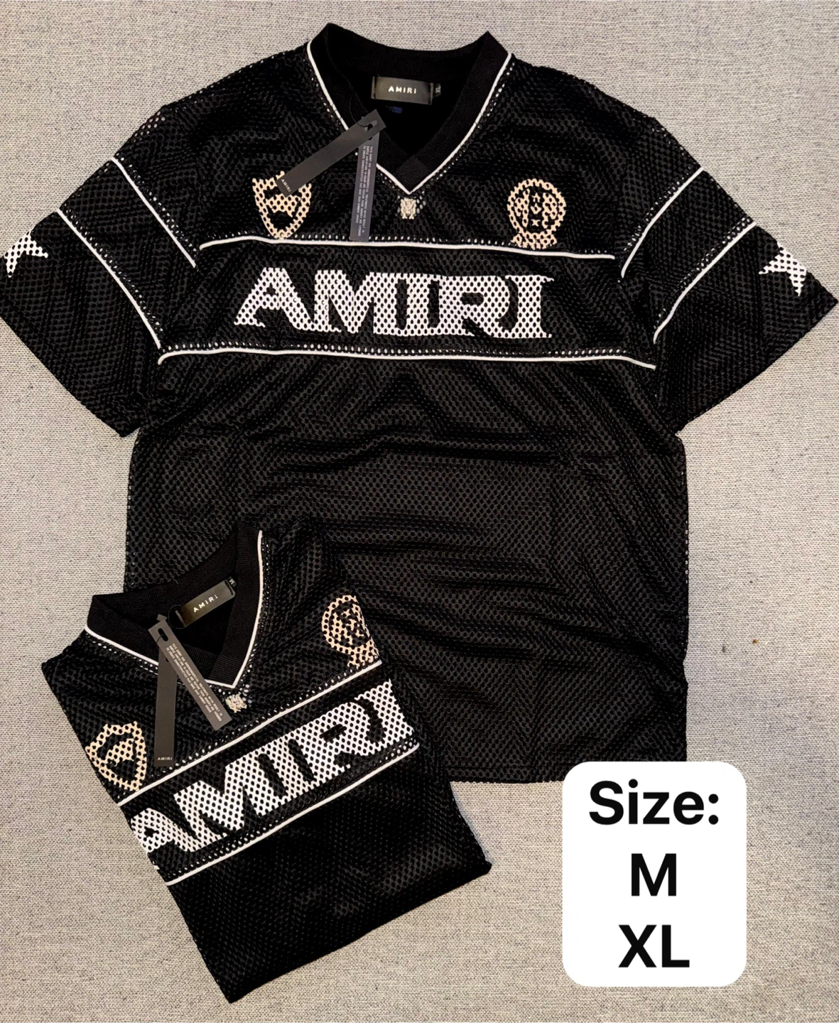 AMIRI Red Mesh Football Jersey