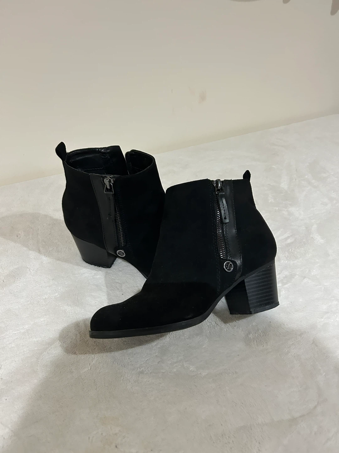 Liz Claiborne Black Suede Ankle Boots
