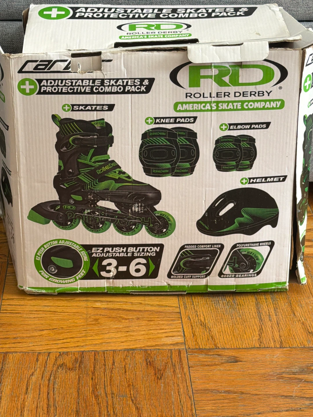 Adjustable size roller skates size 3-6